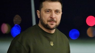 Volodymyr Zelensky UK Trip: Ukrainian President Volodymyr Zelenskyy is seen. (AP) Volodymyr Zelensky UK Trip: Ukrainian President Volodymyr Zelenskyy is seen. (AP)