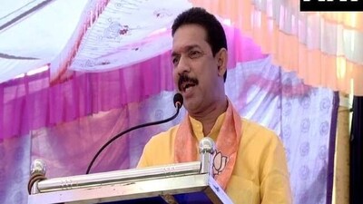 Karnataka BJP president Nalin Kumar Kateel at an event in Karnataka on Thursday. Karnataka BJP president Nalin Kumar Kateel at an event in Karnataka on Thursday.