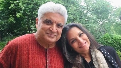 Javed Akhtar with Shabana Azmi in an old photo the actor had posted on Instagram. Javed Akhtar with Shabana Azmi in an old photo the actor had posted on Instagram.