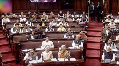 Rajya Sabha proceedings underway on Thursday. (ANI) Rajya Sabha proceedings underway on Thursday. (ANI)