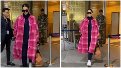 Deepika Padukone’s oversized trench coat is the ultimate airport fashion goal (Instagram/@varindertchawla) Deepika Padukone’s oversized trench coat is the ultimate airport fashion goal (Instagram/@varindertchawla)
