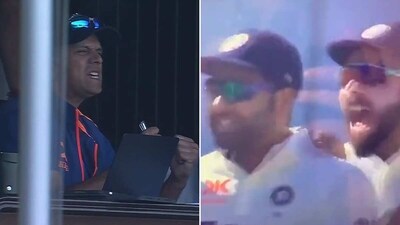 Rahul Dravid was pumped (Screengrabs) Rahul Dravid was pumped (Screengrabs)