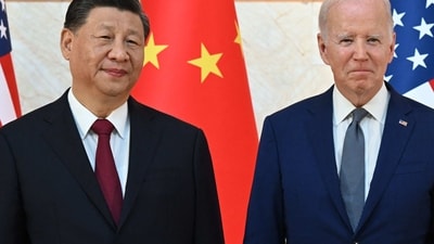 The Democrat, who frequently describes the US-China relationship as the most consequential in the world, added that Xi "has also great potential." (File) The Democrat, who frequently describes the US-China relationship as the most consequential in the world, added that Xi "has also great potential." (File)