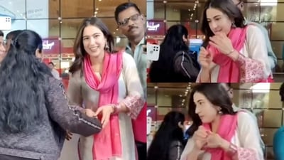 Sara Ali Khan at Mumbai airport on Thursday. (Viral Bhayani) (Viral Bhayani) Sara Ali Khan at Mumbai airport on Thursday. (Viral Bhayani) (Viral Bhayani)