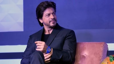 Bollywood actor Shah Rukh Khan during a press conference to promote his movie Pathaan. (AP) Bollywood actor Shah Rukh Khan during a press conference to promote his movie Pathaan. (AP)