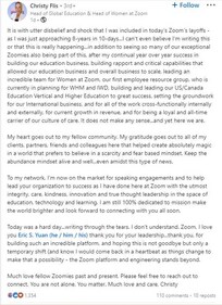 Christy Flis' LinkedIn post Christy Flis' LinkedIn post