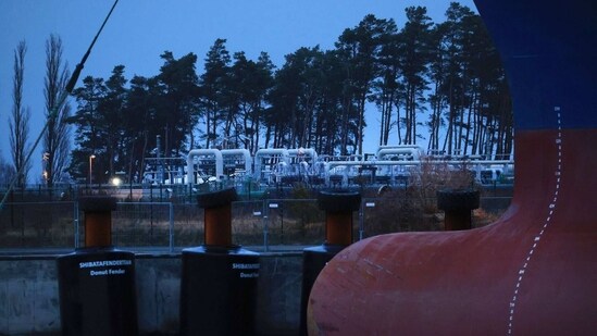 The gas receiving compressor station of the Nord Stream 1 natural gas pipeline. (Bloomberg)