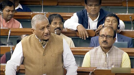 Union minister of state (MoS) for civil aviation, Gen (Retd) V.K. Singh. (ANI File Photo)