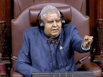 Rajya Sabha Chairman Jagdeep Dhankhar conducts the proceedings of the House during the Budget Session of Parliament, in New Delhi on Friday. (ANI Photo/ SansadTV) Rajya Sabha Chairman Jagdeep Dhankhar conducts the proceedings of the House during the Budget Session of Parliament, in New Delhi on Friday. (ANI Photo/ SansadTV)
