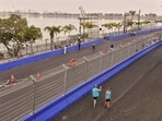 Arrangements for the Formula E World Championship Street Race in Hyderabad.