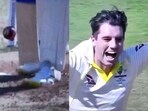 Pat Cummins dismissed Rohit Sharma. Pat Cummins dismissed Rohit Sharma.