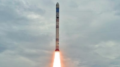 ISRO to launch new rocket SSLV-D2 today. (ISRO Spaceflight Twitter) ISRO to launch new rocket SSLV-D2 today. (ISRO Spaceflight Twitter)