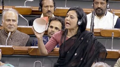 Trinamool Congress (TMC) MP Mahua Moitra speaks in Lok Sabha during the Budget Session of Parliament, in New Delhi on Tuesday. (ANI Photo/ SansadTV) Trinamool Congress (TMC) MP Mahua Moitra speaks in Lok Sabha during the Budget Session of Parliament, in New Delhi on Tuesday. (ANI Photo/ SansadTV)