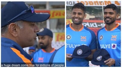 Indian head coach Rahul Dravid delivered a stirring speech for the debutants at Nagpur (BCCI) Indian head coach Rahul Dravid delivered a stirring speech for the debutants at Nagpur (BCCI)