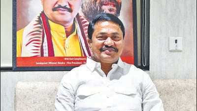 Mumbai, India - February 10, 2023: Maharashtra Pradesh Congress Committee (MPCC) President Nana Patole, at Tilak Bhavan, Prabhadevi, in Mumbai, India, on Friday, February 10, 2023. (Photo by Bhushan Koyande/HT Photo) (HT PHOTO)