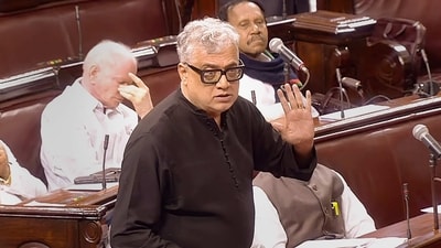 TMC MP Derek O'Brien speaks in the Rajya Sabha during Budget Session of Parliament. (PTI) TMC MP Derek O'Brien speaks in the Rajya Sabha during Budget Session of Parliament. (PTI)