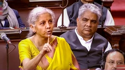 Union Finance Minister Nirmala Sitharaman speaks in Parliament. (PTI file) Union Finance Minister Nirmala Sitharaman speaks in Parliament. (PTI file)