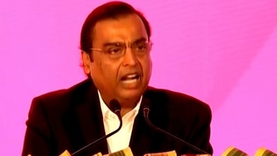  "Jio will complete its roll-out of 5G to cover every town and village in Uttar Pradesh by December of 2023," Mukesh Ambani, CMD of Reliance Industries said during his speech. (PTI) "Jio will complete its roll-out of 5G to cover every town and village in Uttar Pradesh by December of 2023," Mukesh Ambani, CMD of Reliance Industries said during his speech. (PTI)