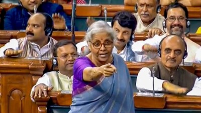 Union Finance Minister Nirmala Sitharaman speaks in the Lok Sabha during Budget Session of Parliament, in New Delhi, Friday, Feb. 10, 2023. (PTI) Union Finance Minister Nirmala Sitharaman speaks in the Lok Sabha during Budget Session of Parliament, in New Delhi, Friday, Feb. 10, 2023. (PTI)