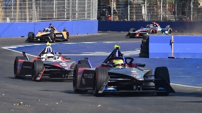 Drivers steer their cars during a trial race for the FIA Formula E World Championship, in Hyderabad. (PTI) Drivers steer their cars during a trial race for the FIA Formula E World Championship, in Hyderabad. (PTI)