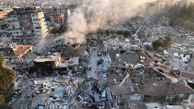 A view shows the aftermath of the deadly earthquake in Hatay, Turkey, February 9, 2023. (Reuters)