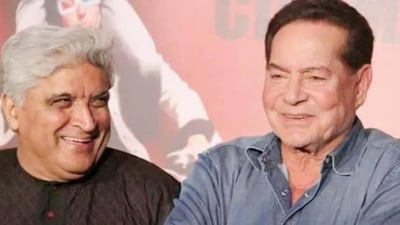 Javed Akhtar and Salim Khan were an Indian screenwriting duo who worked together many iconic Hindi films on the 1970s and 80s. Javed Akhtar and Salim Khan were an Indian screenwriting duo who worked together many iconic Hindi films on the 1970s and 80s.