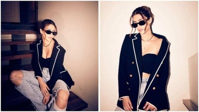 Kriti Sanon is an absolute fashionista. The actor is always on a spree of sharing snippets from her fashion diaries on her Instagram profile. On Friday, Kriti gave us fresh fashion goals in a casual ensemble as she showed us how to walk into the weekend looking chic, stylish and sassy. Take a look at her pictures here. (Instagram/@kritisanon) Kriti Sanon is an absolute fashionista. The actor is always on a spree of sharing snippets from her fashion diaries on her Instagram profile. On Friday, Kriti gave us fresh fashion goals in a casual ensemble as she showed us how to walk into the weekend looking chic, stylish and sassy. Take a look at her pictures here. (Instagram/@kritisanon)