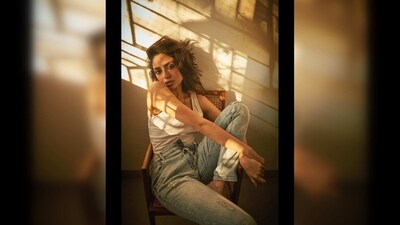 Sobhita Dhulipala was seen wearing a white ribbed crop white tank top and light blue distressed denim. (Instagram/@sobhitad) Sobhita Dhulipala was seen wearing a white ribbed crop white tank top and light blue distressed denim. (Instagram/@sobhitad)