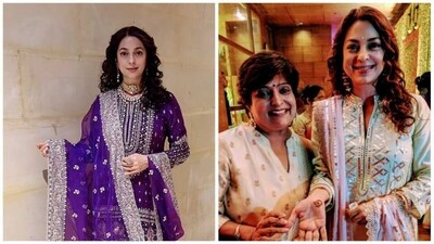 Juhi Chawla has shared her pictures from the wedding. Juhi Chawla has shared her pictures from the wedding.