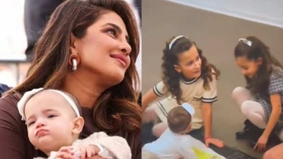 Priyanka Chopra, Malti, Alena and Valentina Jonas at the recent event.