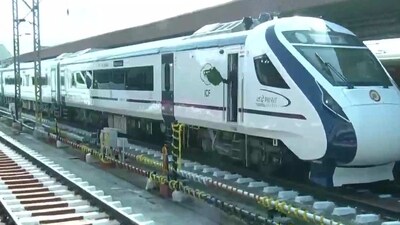 The two Vande Bharat trains will run between Mumbai and Solapur, and between Mumbai and Shirdi respectively. (Twitter/ANI) The two Vande Bharat trains will run between Mumbai and Solapur, and between Mumbai and Shirdi respectively. (Twitter/ANI)