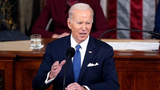 President Joe Biden delivers the State of the Union address to a joint session of Congress at the U.S. Capitol, Tuesday. (AP)