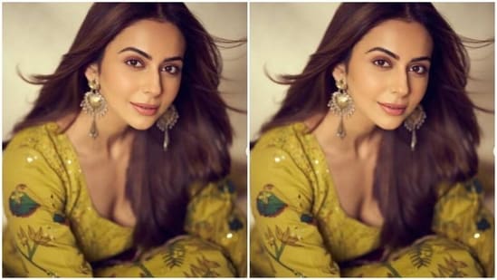 Rakul Preet picked a stunning anarkali set and looked ethereal in it as she posed for multiple pictures.&nbsp;(Instagram/@rakulpreet)