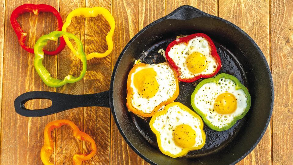 Cast-iron pans are heavy, less forgiving than Teflon or anodised surfaces, but spread heat evenly, are almost non-stick when seasoned well, retain heat better and don’t need effort during the washing up.