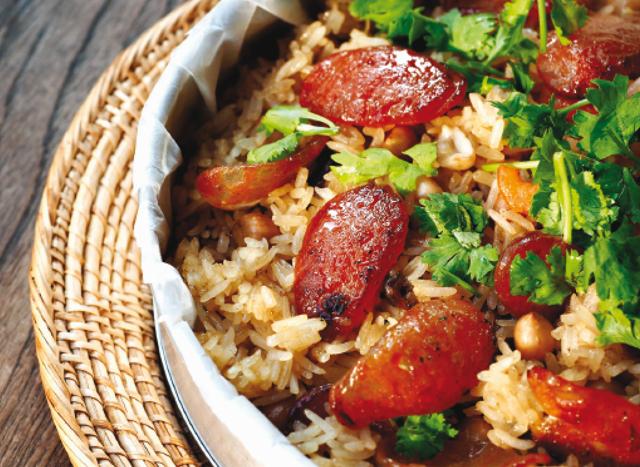 In the Far East, where rice is the staple, it is common to fry it with slices of slightly sweet Chinese sausage. (Shutterstock) In the Far East, where rice is the staple, it is common to fry it with slices of slightly sweet Chinese sausage. (Shutterstock)