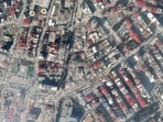 This satellite image obtained, courtesy of Planet Labs, Inc. shows a SkySat image captured on February 7, showing the city of Kahramanmaras after a 7.8-magnitude earthquake struck southeastern Turkey earlier in the week. (AFP)