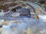The police shared a clip of the explosion on Twitter.