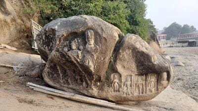 Archaeologists find ‘Gupta-age’ carvings on hillock in Bhagalpur