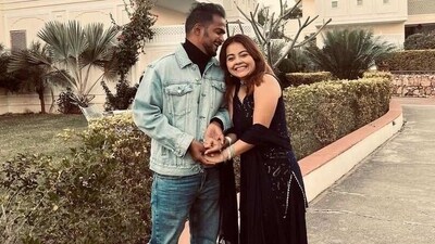 Devoleena Bhattacharjee with husband Shanwaz Shaikh. Devoleena Bhattacharjee with husband Shanwaz Shaikh.