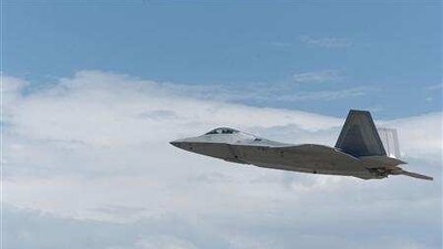 An F-22 fighter aircraft shot down the car-sized object which was flying at about 40,000 feet. An F-22 fighter aircraft shot down the car-sized object which was flying at about 40,000 feet.