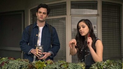 Penn Badgley and Jenna Ortega in the second season of Netflix's You. Penn Badgley and Jenna Ortega in the second season of Netflix's You.