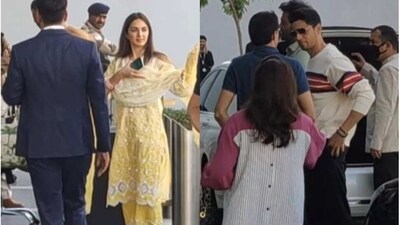 Kiara Advani and Sidharth Malhotra travelled out of Delhi on Saturday.