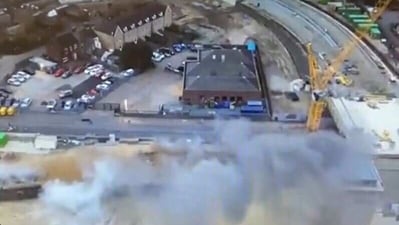 The police shared a clip of the explosion on Twitter. (source:Twitter/@NorfolkPolice)