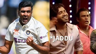 Ravichandran Ashwin(left); Screengrab from the video meme (AFP/Twitter) Ravichandran Ashwin(left); Screengrab from the video meme (AFP/Twitter)