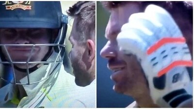 David Warner reacts to his dismissal in Nagpur Test (Screengrab) David Warner reacts to his dismissal in Nagpur Test (Screengrab)