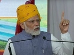 Prime Minister Narendra Modi speaking in Dausa. 