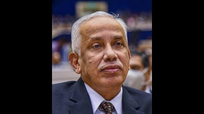 **EDS: FILE PHOTO** New Delhi: In this Saturday, July 30, 2022 file photo, Justice S. Abdul Nazeer during the inaugural session of First All India District Legal Services Authorities Meet, at Vigyan Bhawan in New Delhi. Nazeer on Sunday, Feb. 12, 2023 appointed as Andhra Pradesh Governor. (PTI Photo/Shahbaz Khan)(PTI02_12_2023_000047B) (PTI)