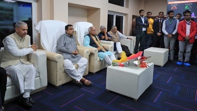 Gehlot joined the programme from the chief minister's residence in Jaipur while Khattar addressed the programme from a function held in Nuh district. (ANI) Gehlot joined the programme from the chief minister's residence in Jaipur while Khattar addressed the programme from a function held in Nuh district. (ANI)