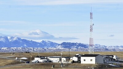 A US Air Force installation surrounded by farmland in central Montana. (AP)