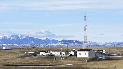 A US Air Force installation surrounded by farmland in central Montana. (AP)